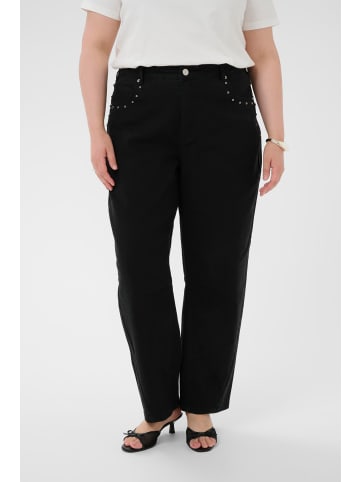 KAFFE curve Casual Hose KCbrenn Loose fit in Washed Black Twill