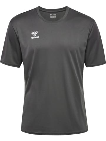 Hummel Sportshirt "Hmlessential Jersey S/S" in Grau