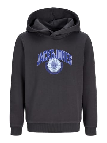 JACK & JONES Junior Hoodie Kapuzenpullover Logo-Print Jjcollegey in asphalt