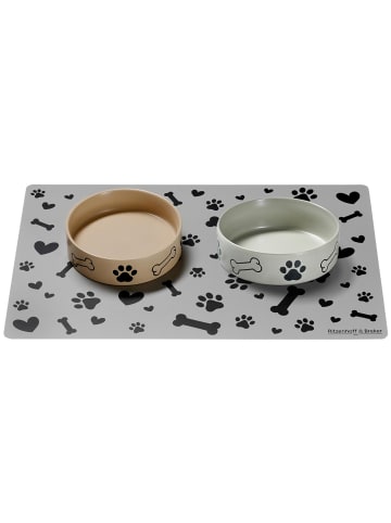 Ritzenhoff & Breker 3er Set Futternapf-Set Mika Dog 850 ml in beige-grau