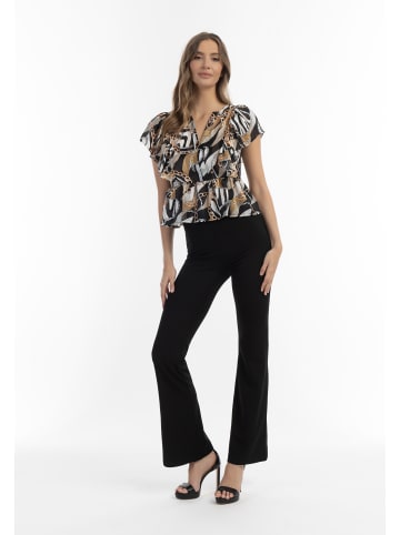 faina Damen Bluse in Schwarz Mehrfarbig