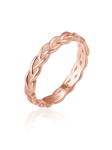 Elli Ring 925 Sterling Silber Knoten, Twisted in Rosegold