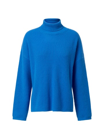CASH-MERE.CH Wolle Oversize Style Rollkragen Pullover in Azurblau