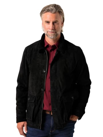 Boston Park Lederjacke in schwarz