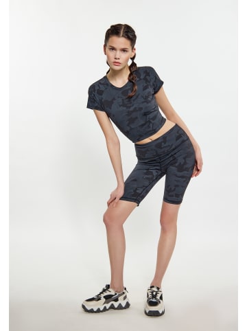TUFFSKULL Damen Crop-Top in Schwarz
