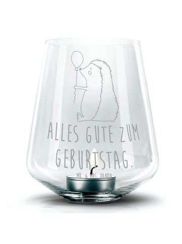 Mr. & Mrs. Panda Kerzenständer Igel Luftballon mit Spruch in Transparent
