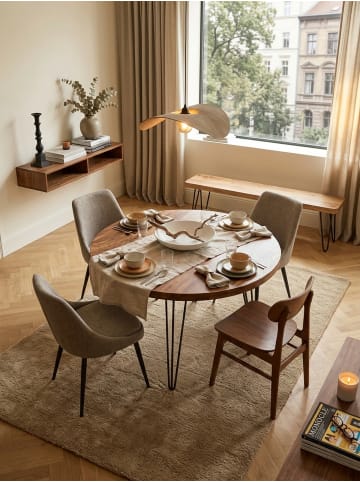 KADIMA DESIGN Design Esszimmertisch BAGLI rund Ø 120 x 78 cm Massiv-Holz