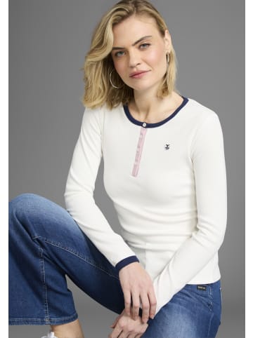 Delmao Langarmshirt in offwhite-rosa-marine