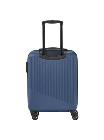 travelite Bali - 4-Rollen-Kabinentrolley S 55 cm (weiß/cognac) in blau
