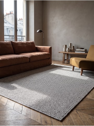 KADIMA DESIGN Teppich Kurzflor Uni pflegeleicht Wohnzimmer Schlafzimmer Flur Wohnraum in Grau