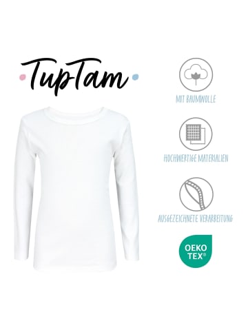 TupTam Kinder Unisex Unterhemd Langarm 3er Pack in weiß