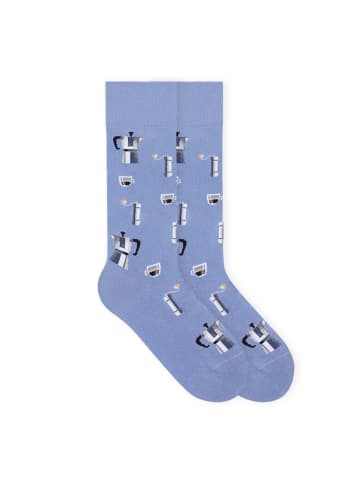 von Jungfeld Gemusterte Socken Italy Icons in Coffe (Icon)
