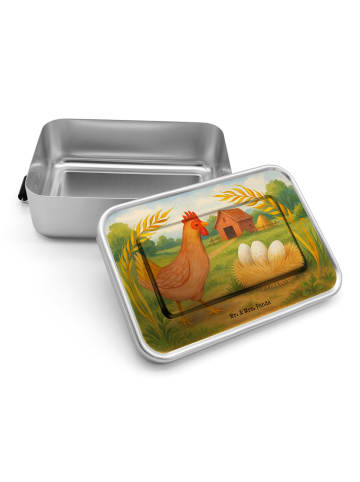 Mr. & Mrs. Panda Metall Brotdose Huhn Stolz Design ohne Spruch in Weiß