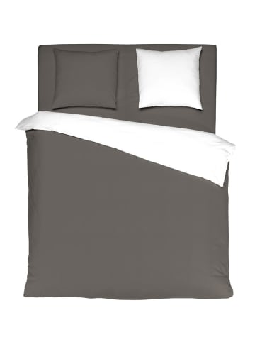 Mistral Home Mistral Perkal Wendebettwäsche in Khaki/Weiß