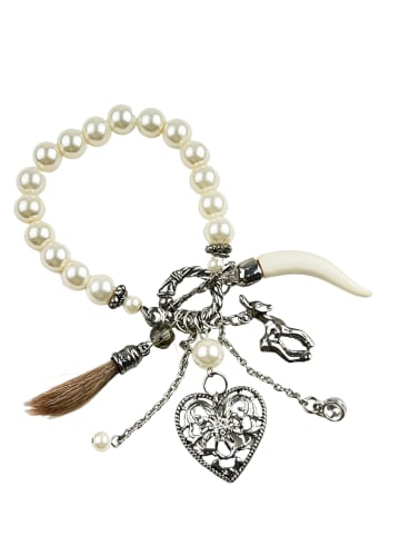 collezione alessandro Trachtenarmband " Greta " in weiß