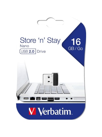 COFI 1453 Verbatim Nano USB-Stick kompakter Speicherstick USB-Speicher in Schwarz