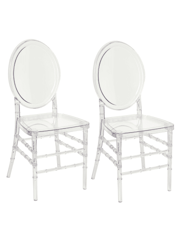 Beliani 2er-Set Esszimmerstuhl MONTROSE in Transparent