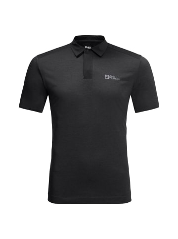 Jack Wolfskin Poloshirt PACK & GO SHIRT M in Schwarz