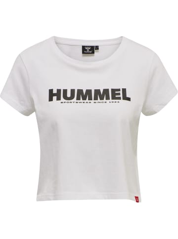 Hummel T-Shirt S/S Hmllegacy Woman Cropped T-Shirt in WHITE/BLACK