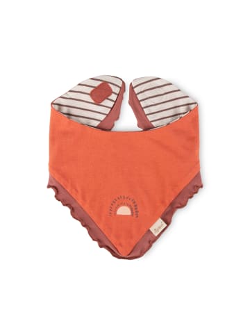 Sigikid Wendehalstuch Savanne in Rost-Orange/Creme-Braun geringelt