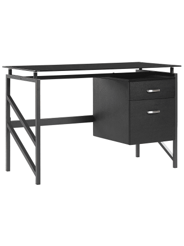 Beliani Schreibtisch MORITON in Schwarz - (W) 117 x (H) 76 x (L) 57 cm