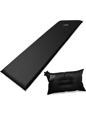 Normani Outdoor Sports Selbstaufblasbare Luftmatratze und Luftkissen in Schwarz