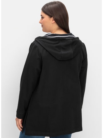 sheego Sweatjacke in schwarz