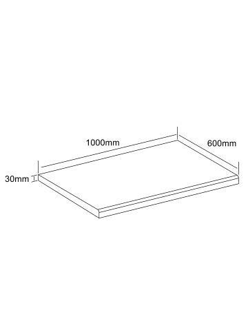 ebuy24 Küchenarbeitsplatte Fasola Eiche 100 x 60 cm