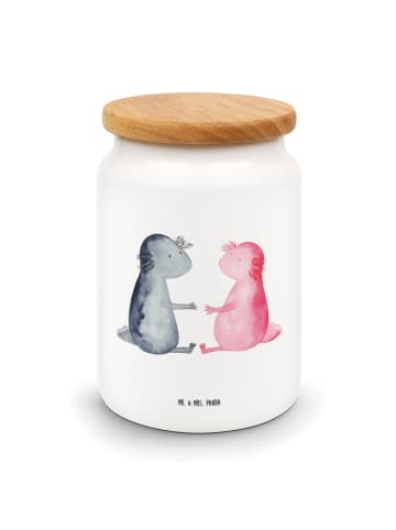 Mr. & Mrs. Panda Vorratsglas Axolotl Liebe ohne Spruch in Weiß