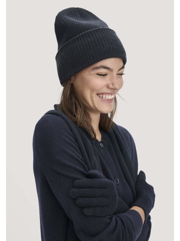 Hessnatur Hessnatur Strick Mütze aus Bio-Merinowolle mit Cashmere in marine
