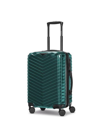 Redolz Essentials 18 4 Rollen Kabinentrolley 55 cm mit Dehnfalte Metallic-Green Shiny