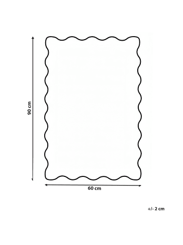 Beliani Badematte NANGAL in Beige/Braun - (W) 60 x (L) 90 cm
