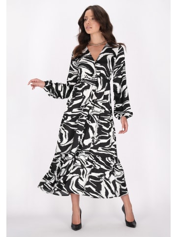 faina Damen Kleid in Schwarz Wollweiss