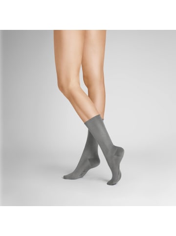 Hudson Socken Relax Fine Rollrand in slate gray