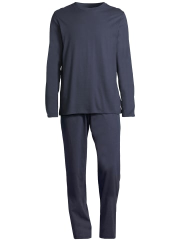 Schiesser Schlafanzug Night & Home in Dunkelblau