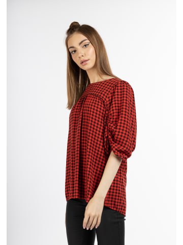 myMo ROCKS Damen Bluse in Schwarz Rot