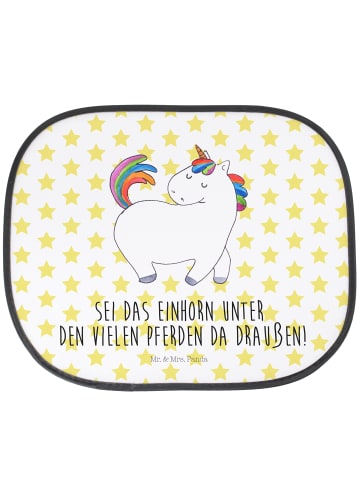 Mr. & Mrs. Panda Sonnenschutz Auto Einhorn Stolzieren mit Spruch in Weiß