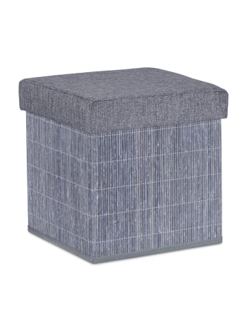 relaxdays Sitzhocker in Grau - (B)35 x (H)36 x (T)35 cm