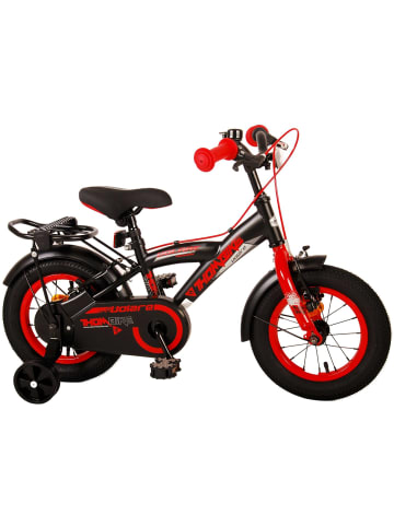 Volare Kinderfahrrad Thombike für Jungen 12 Zoll Kinderrad in Schwarz Rot 3 Jahre