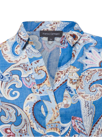 Franco Callegari Blusenshirt in blau mehrfarbig - 0009