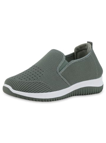 VAN HILL Slip Ons Ann in Olivgrün