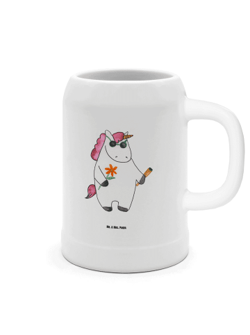 Mr. & Mrs. Panda Bierkrug Einhorn Woodstock ohne Spruch in Weiß