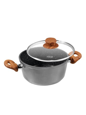 Stoneline Kochtopf 20 cm | mit Deckel in Anthrazit