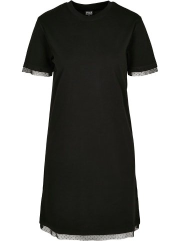 Urban Classics Urban Classics Damen Ladies Boxy Lace Hem Tee Dress in black