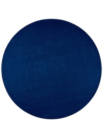Kurzflor Teppich Nasty in Dunkelblau