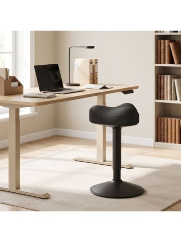 SONGMICS Arbeitshocker Activo in Schwarz - (B)36 x (H)(58-83) x (T)36 cm