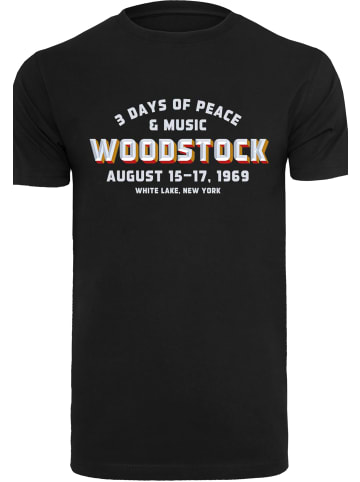 F4NT4STIC T-Shirt T-Shirt 'Woodstock Varsity 1969' in schwarz