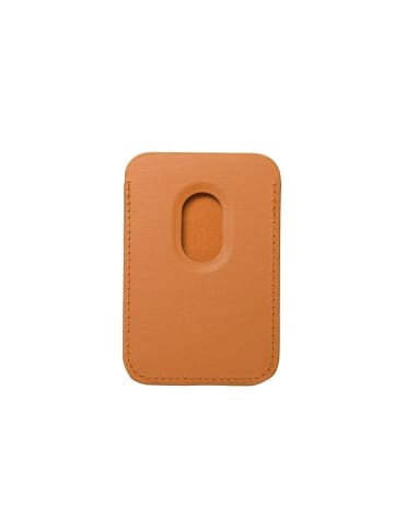 COFI 1453 Magnetische Geldbörse aus Leder kompatibel mit Geräten in Orange