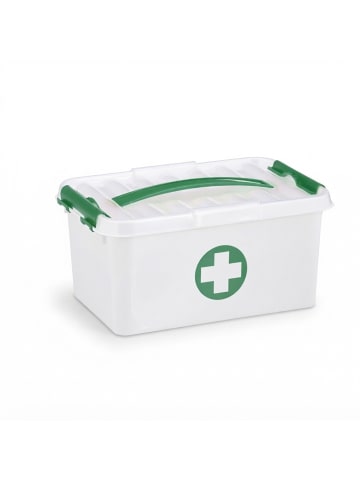 relaxdays Medizinbox in Weiß/ Grün