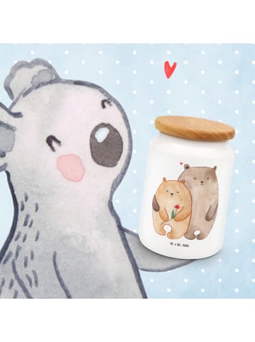 Mr. & Mrs. Panda Kaffeedose Bären Liebe ohne Spruch in Weiß